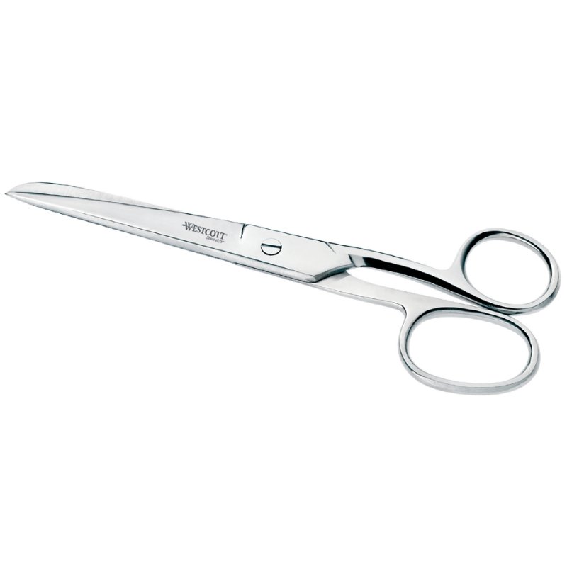WESTCOTT ciseaux universels acier, 180 mm, arrondi, argent